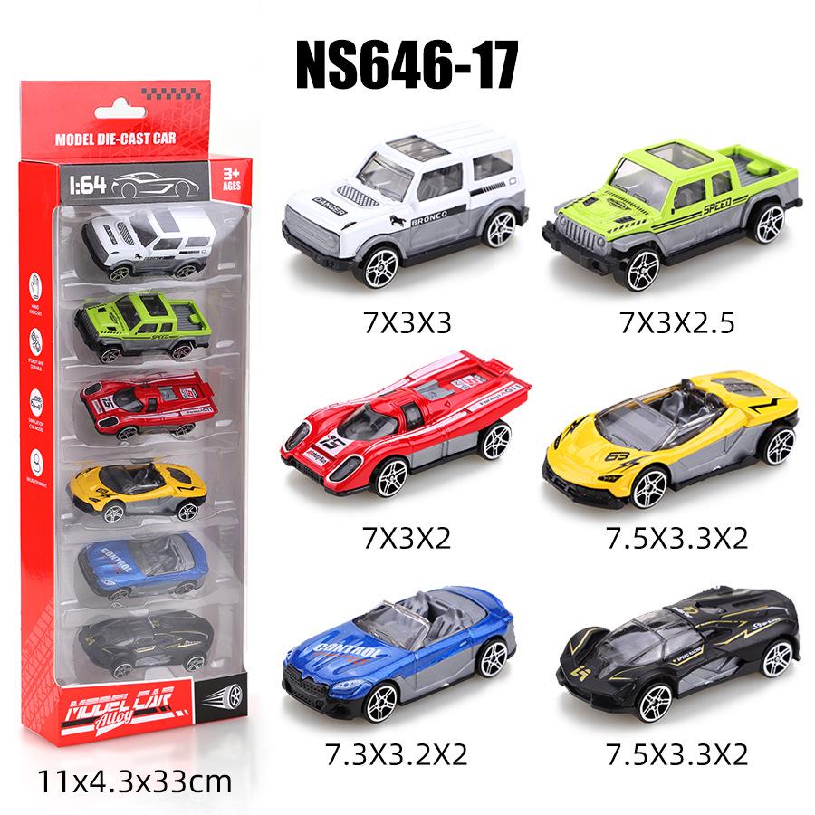 1:64 Alloy Toy Car Racing & Police Model Set for Kids