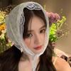 French Knit Lace Headscarf, Women's Boho Pastoral Triangle Hair Band Headband