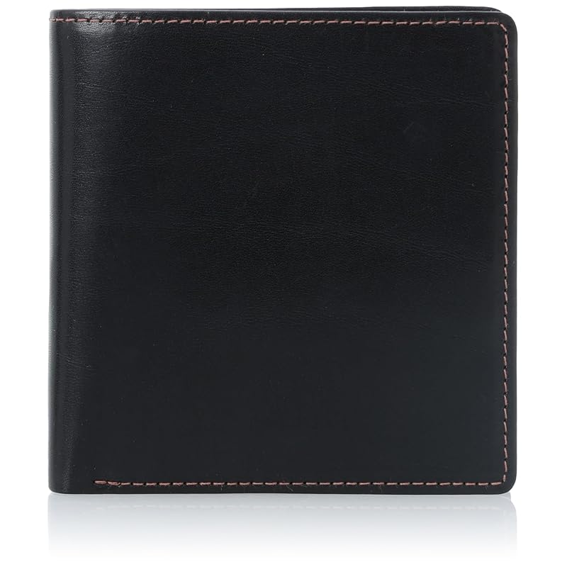 

[White House Cox] bifold wallet ES2376 men s BLACK/CAMMELLO [product]