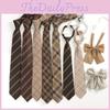 Childrens Checkered Pattern Necktie With Retro Plaid For Casual School Wear