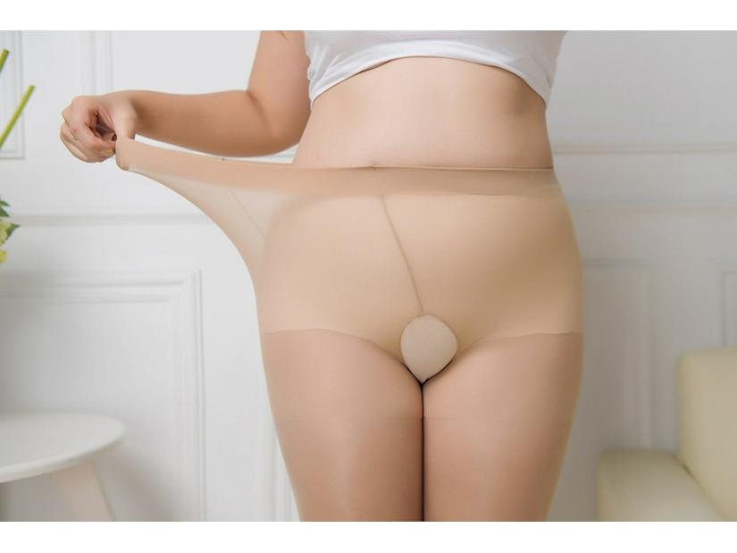 Plus Size Crotchless Ultra-Thin Summer Stockings - Sexy, Anti-Snag Women's Hosiery