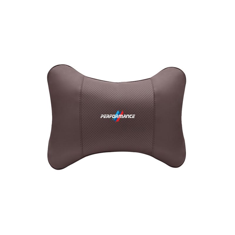 M logo Car Valve Cap Auto Seat Headrest Leather Neck Pillow Head Support For BMW X1 X2 X3 X5 X4 X6 X7 iX3 F20 F10 F07 E70 E46 FY6