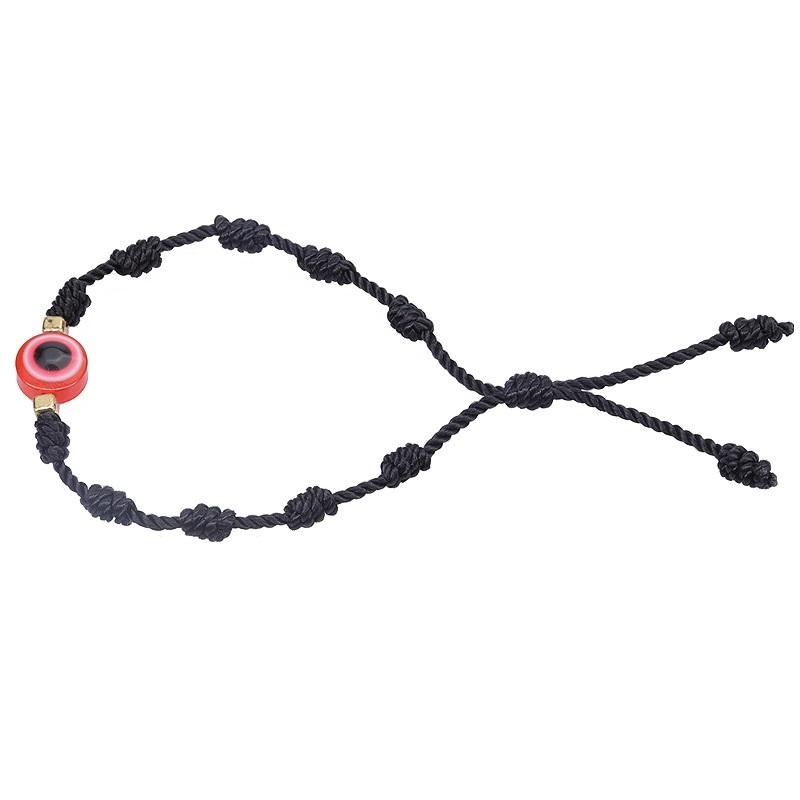 New Evil Eye Braided Bracelet Lucky Red Black Color Thread Couple Chain Handmade Prayer Bangles Pulsera Jewelry Gift for