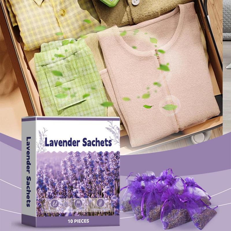 10 Stück tragbare Lavendelsäckchen Lufterfrischer Lavendelbeutel Trockenblumen-Aromabeutel Blumensäckchen zum Entspannen Schlafen