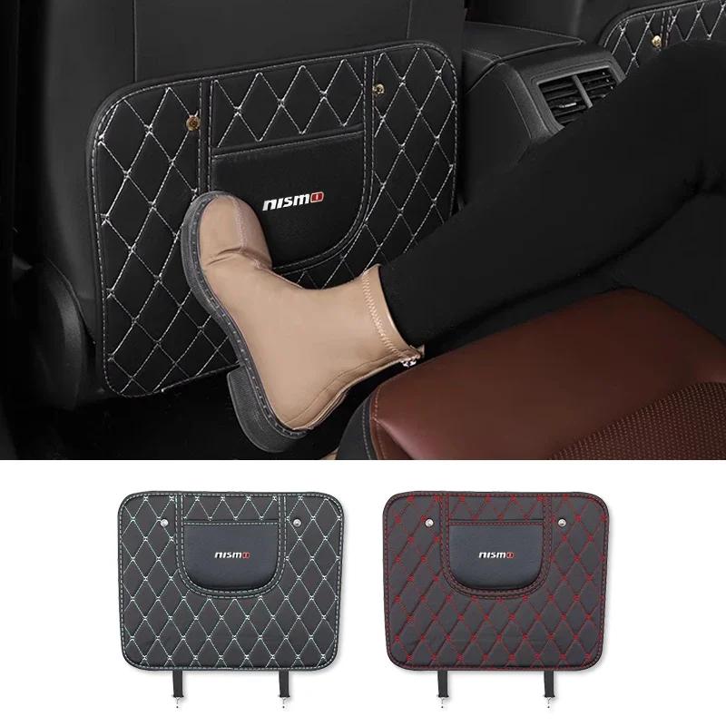 Leather Cover Auto Seat Cover Anti Kick Mat Pad Seat Cover For Nissan Nismo Qashqai J10 Juke Micra Leaf Sentra Patrol Y61 Note