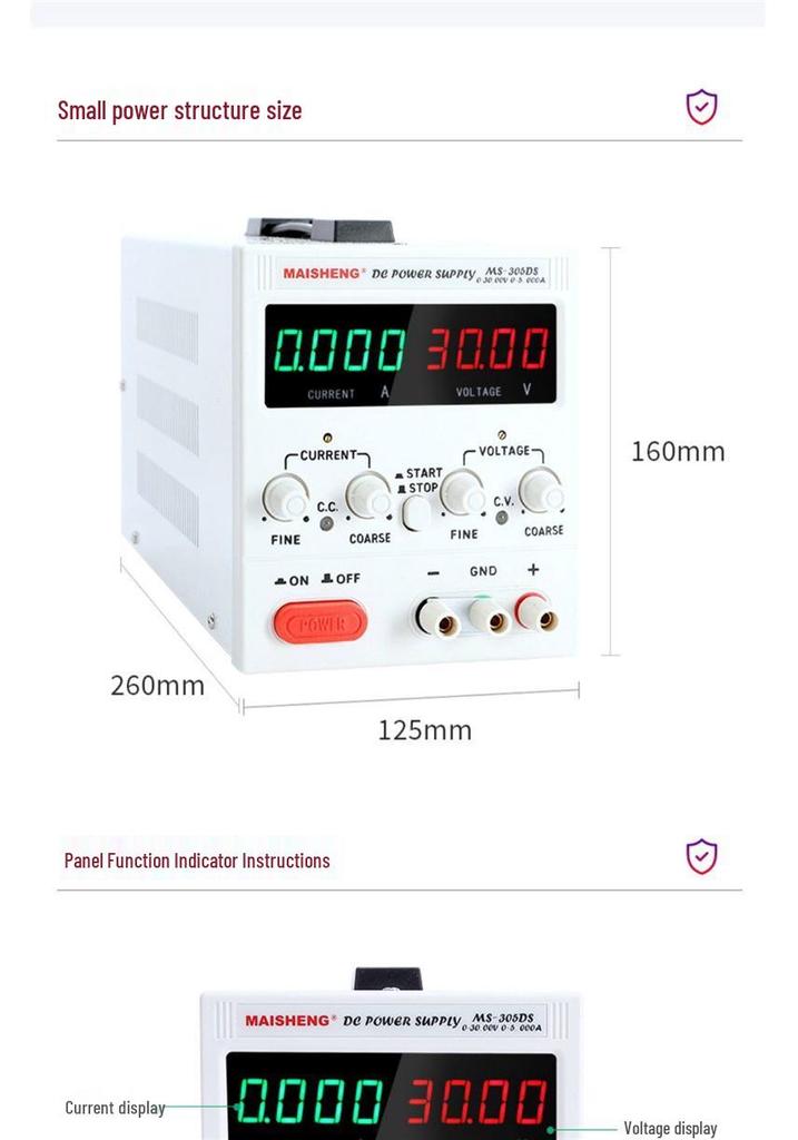 Maisheng MP3030D Adjustable High-Power DC Power Supply for Electroplating and Charging