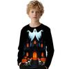 Summer Children's 3D Printed Long Sleeve T-Shirt Fashion Versatile Breathable Trend Casual
