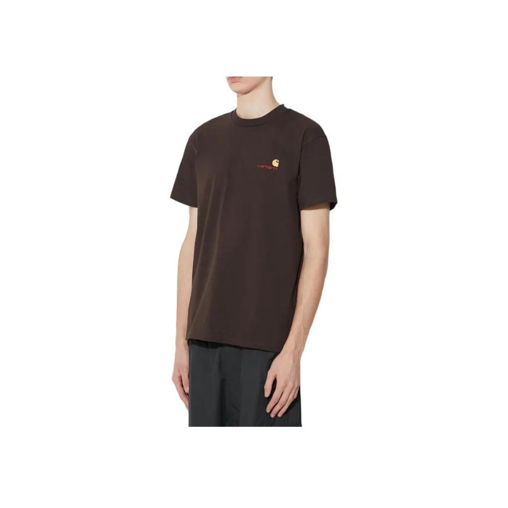Carhartt WIP FW23 American Script T-Shirt Men T-Shirt Brown I029956-47-XX
