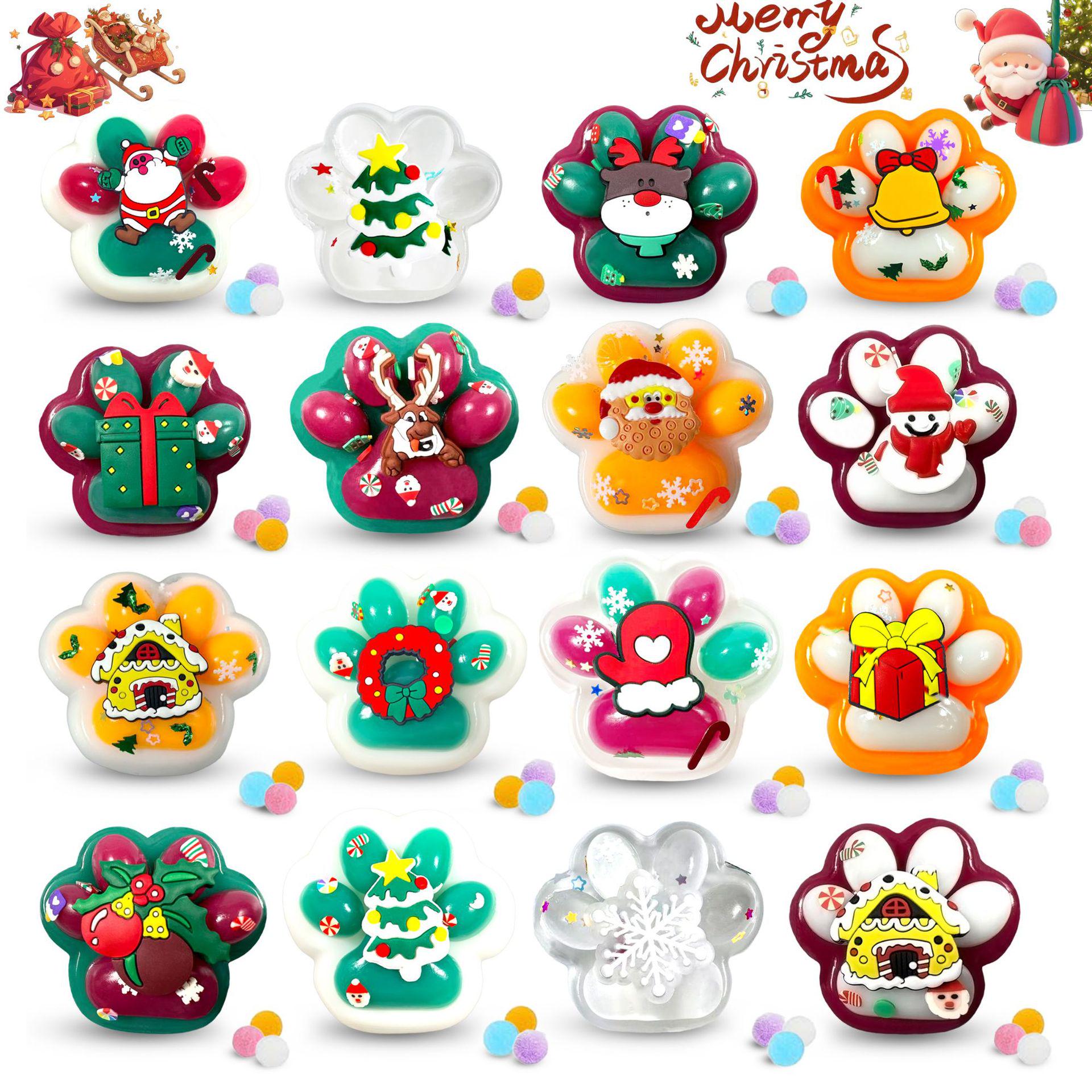 

Рождественская мультяшная лапка кошки меховой шарик сжимаемая игрушка - Снятие стресса для детей