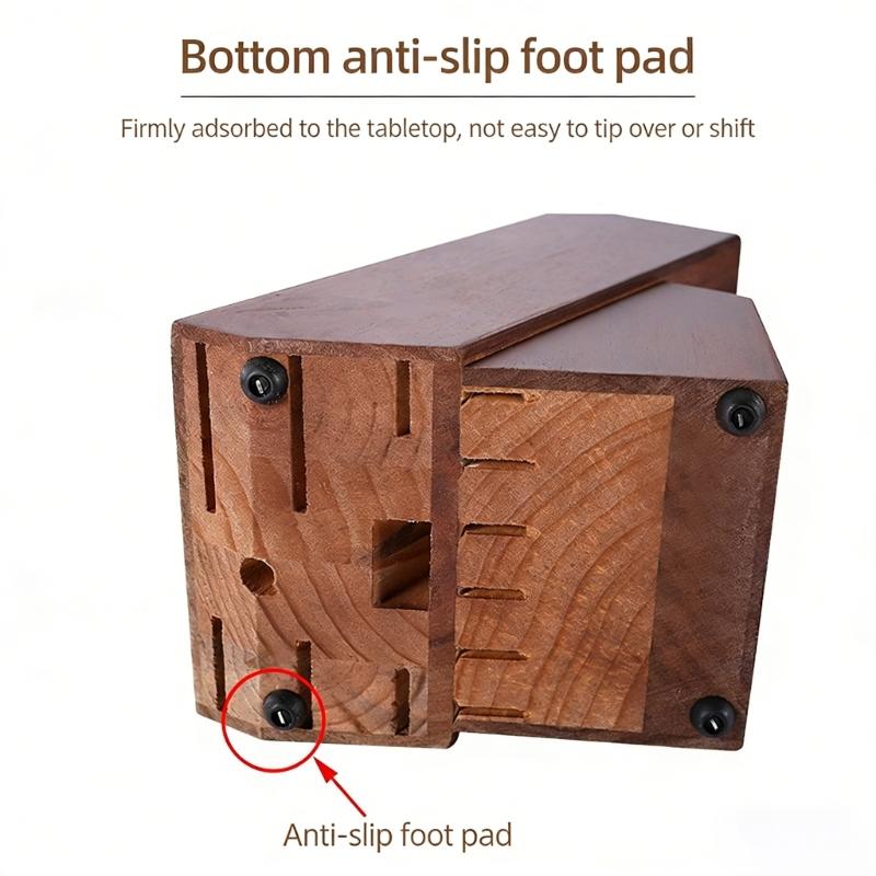 Large Capacity Wood Cutter Holder 14 Slot Home Desktop Cutter Storage Rack Stable Countertop Cutter Holder Enduring