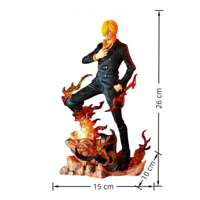

26cmAnime One Piece character collection Luffy Zoro Sanji Nami Ace resin model statue collection toy gift ornaments No box