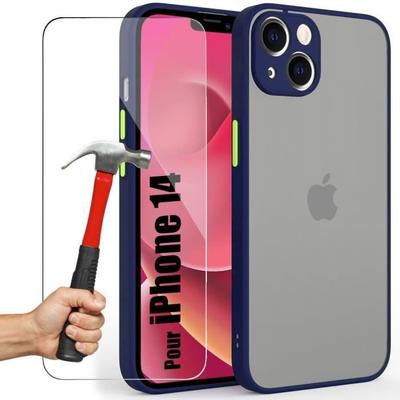 Protective Case - for iPhone - 14 - Silicone - Shockproof - Navy Blue