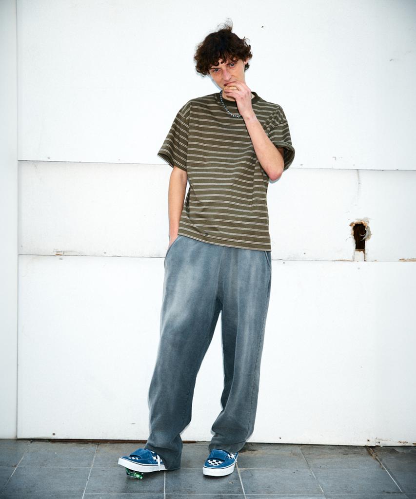 RAR Vintage Striped Border Tee_Olive