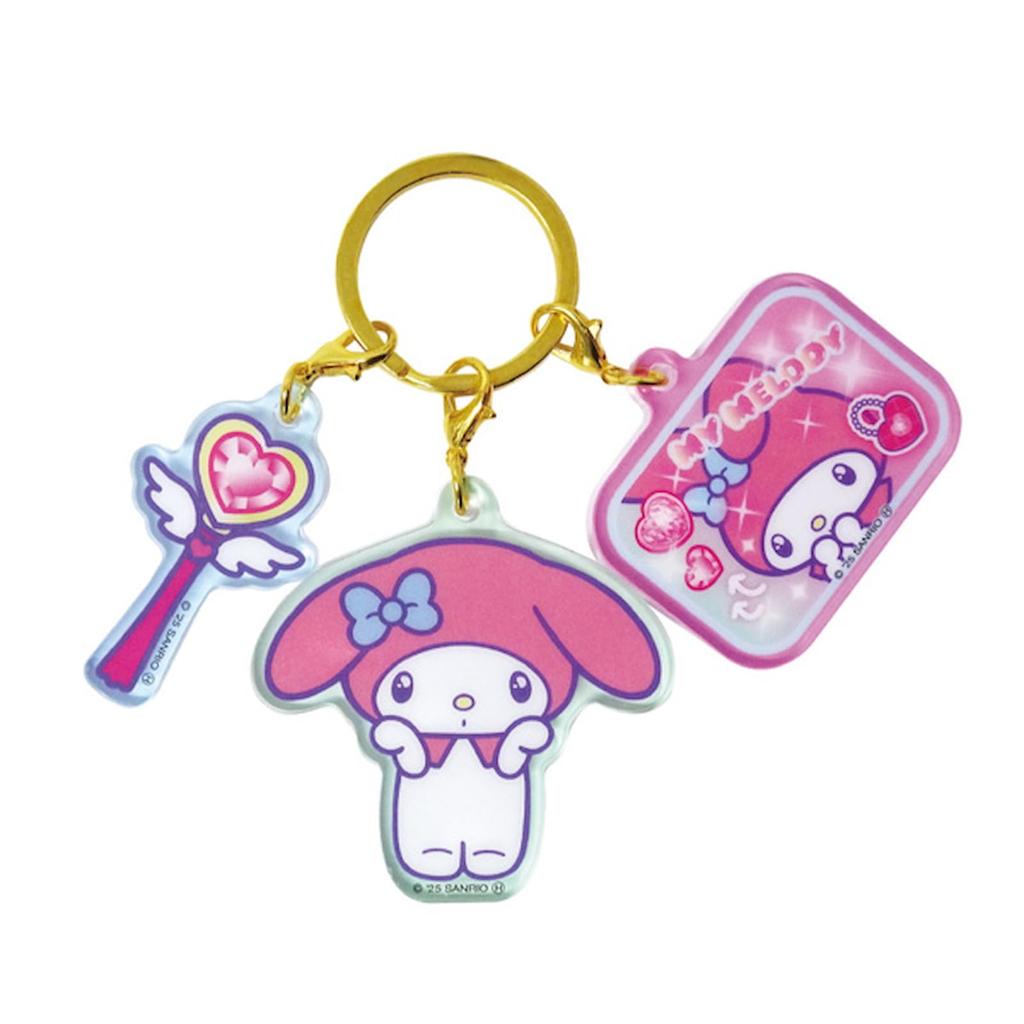 K Company Sanrio Characters Triple Acrylic Keychain My Melody (Munekyun Memories) SAM-3AK-MM