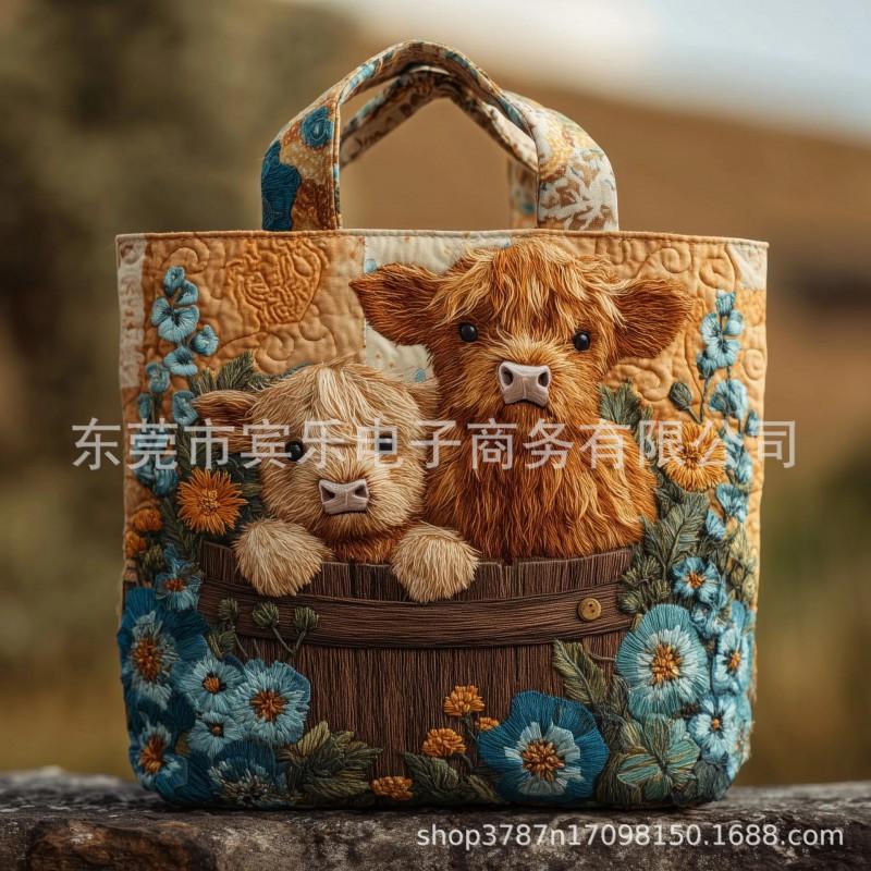 3D Printed Tote Bag Crossbody Women 600D Oxford Fabric Fashion Handbag