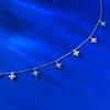 Wind-Hearted Dopamine Four-Leaf Clover Colored Diamond Bracelet Anklet Daily Wind
