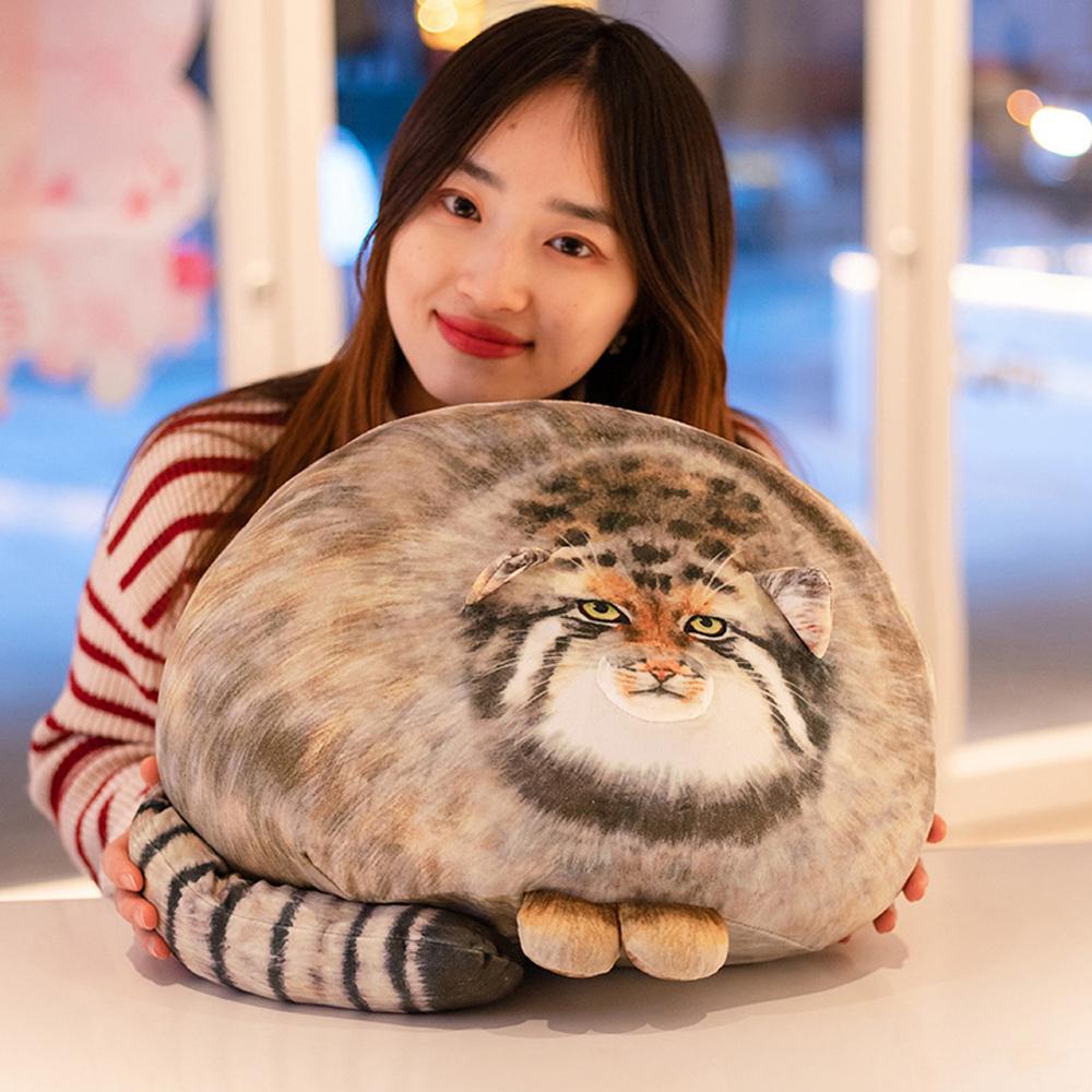 Pisică Pallas Realistă Imprimată 3D Chat manul Jucării de Pluș Pisici de Stepă Umplute Perna Drăgălașă Decor de Cameră Cadouri de Ziua de Naștere pentru Copii
