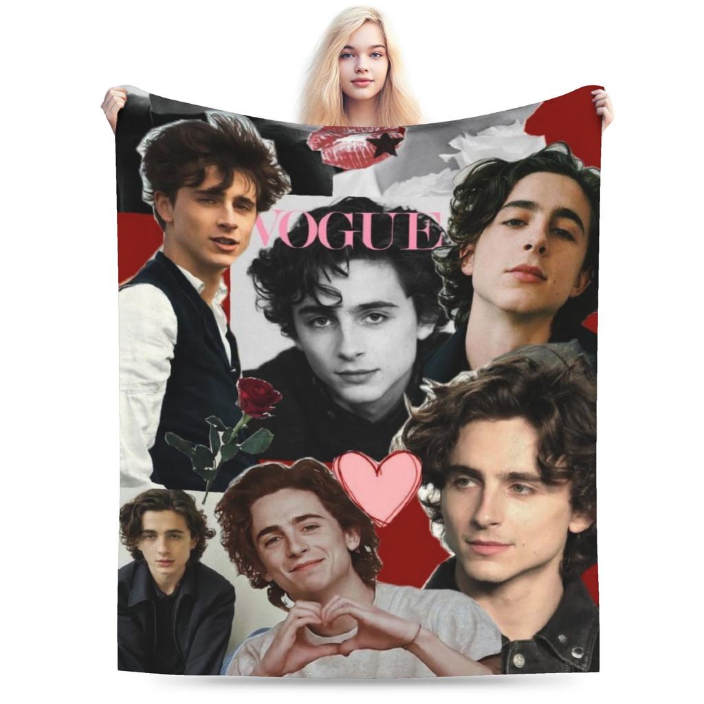 Timothe Chalamet Merch Blanket Lightweight Warm Throw Blankets for Sofa 50x60 Inches Multisize Bedspread