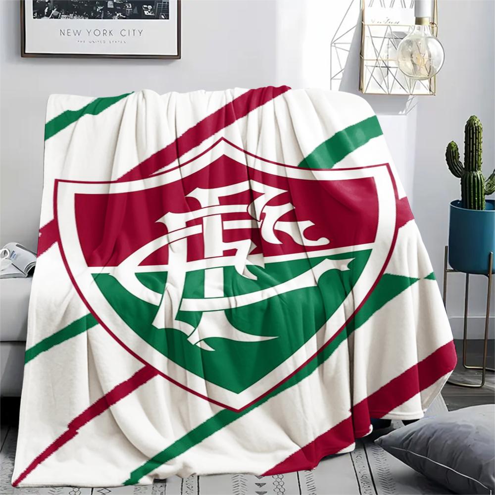 1PC Fluminense Print Flannel Blanket, High quality Comfortable for All Seasons, Home Decor, Warmth and Comfort, Perfect for Christmas Gifts