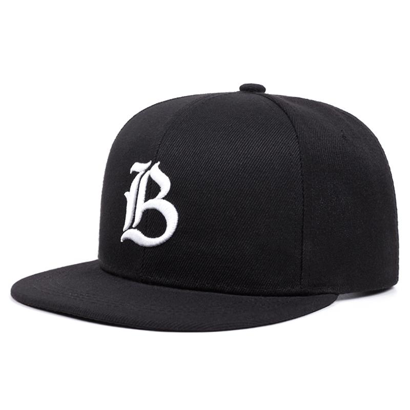 

2025 Fashion Personalized New Flat brimmed Hat IB Embroidered Street Hip Hop Hat Skateboarding Hat Sunshade Baseball Hat Unisex чорний