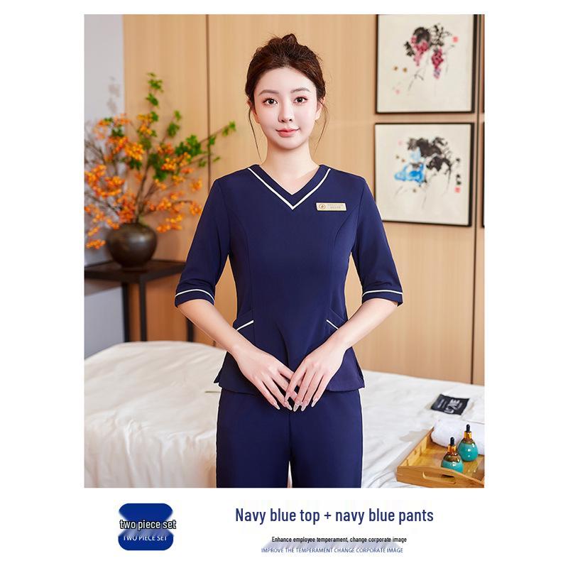 Women's High-End Beauty Spa Technician Pants Set for Head Therapists and Postpartum Recovery.