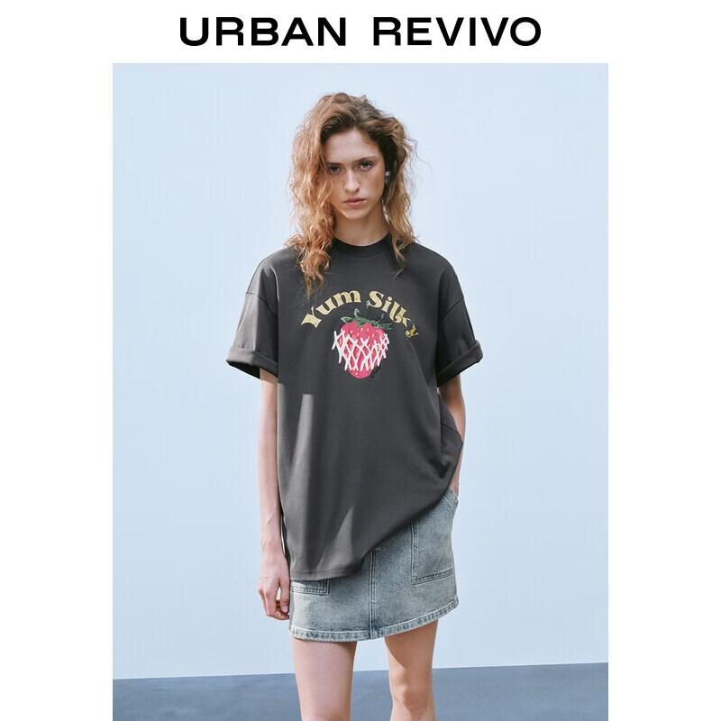 UR2026 Women s Summer Fun Print Loose Cotton T-Shirt L