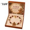 Rust-resistant Bracelet Christmas Bracelets for Women, Santa Claus Elk Snowman Tree Fine Workmanship Beaded Bracelet, Holiday Jewelry Gifts