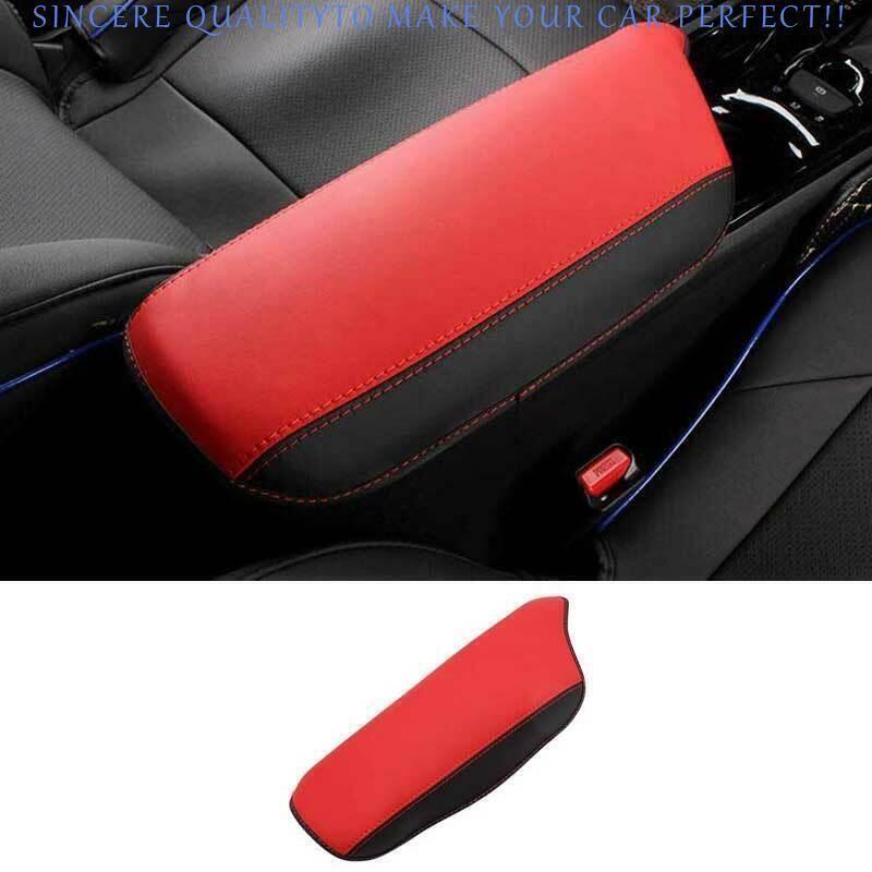 For Toyota CHR 2018-2022 Leather Red Central Console Armrest Box Cover Trim 1PCS