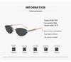 Trendy Unisex Cat Eye Sunglasses with Metal Rivet Legs - Kuaishou Style
