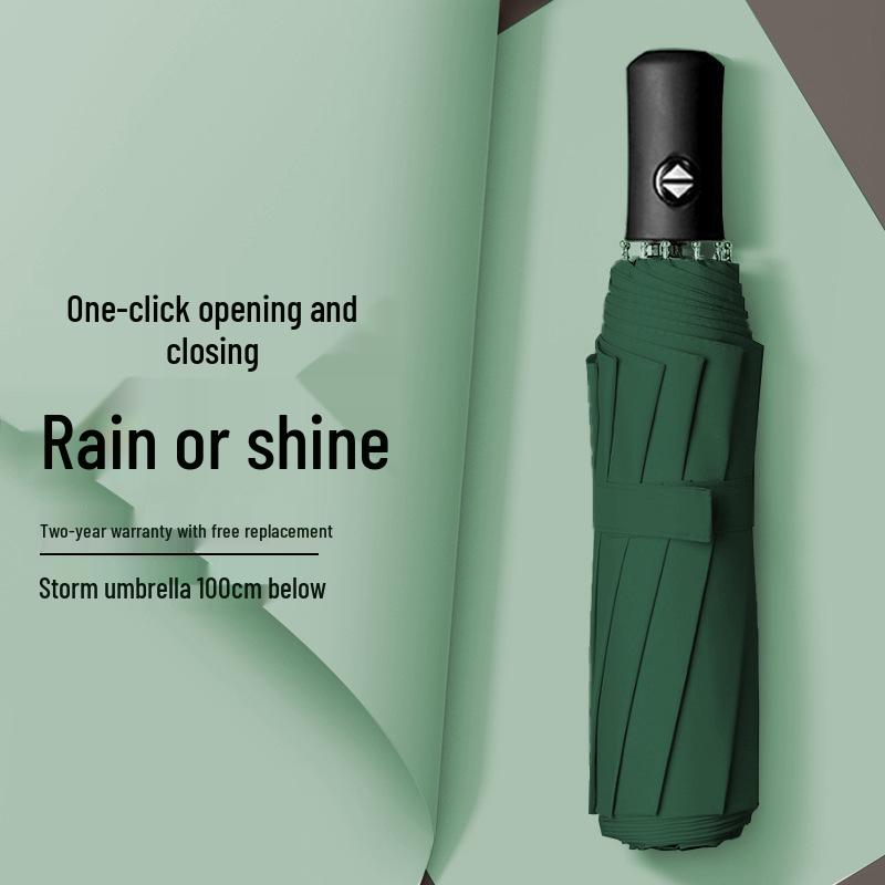 High-End Automatic Folding Sun & Rain Umbrella for Men - Large Size Sunscreen Sunshade