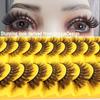 10 Pairs Of Cat Eye False Eyelashes 3D Messy Curled Eyelashes Imitation Mink False Eyelashes