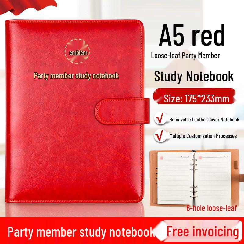 A5 Loose-Leaf Binder Buckle Notebook for Business, Meetings, and Study
