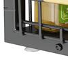 Under-Cabinet Storage Rack with Dual Sliding Trays Adjustable Height Metal Slide-Out Bathroom Kitchen Sink Organizer with Handle