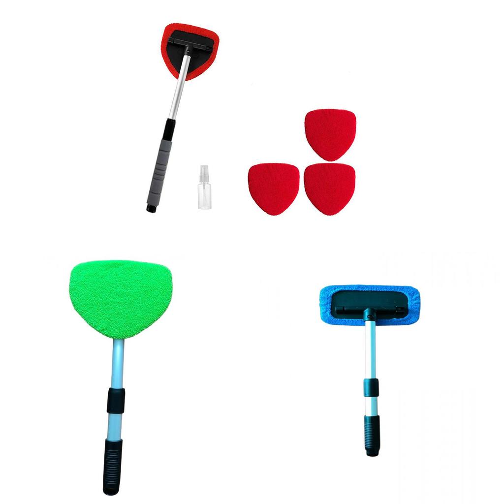 Car Windshield Cleaning Brush With Extendable Handle And Microfiber Cloth For Streakfree Glass Cleaning