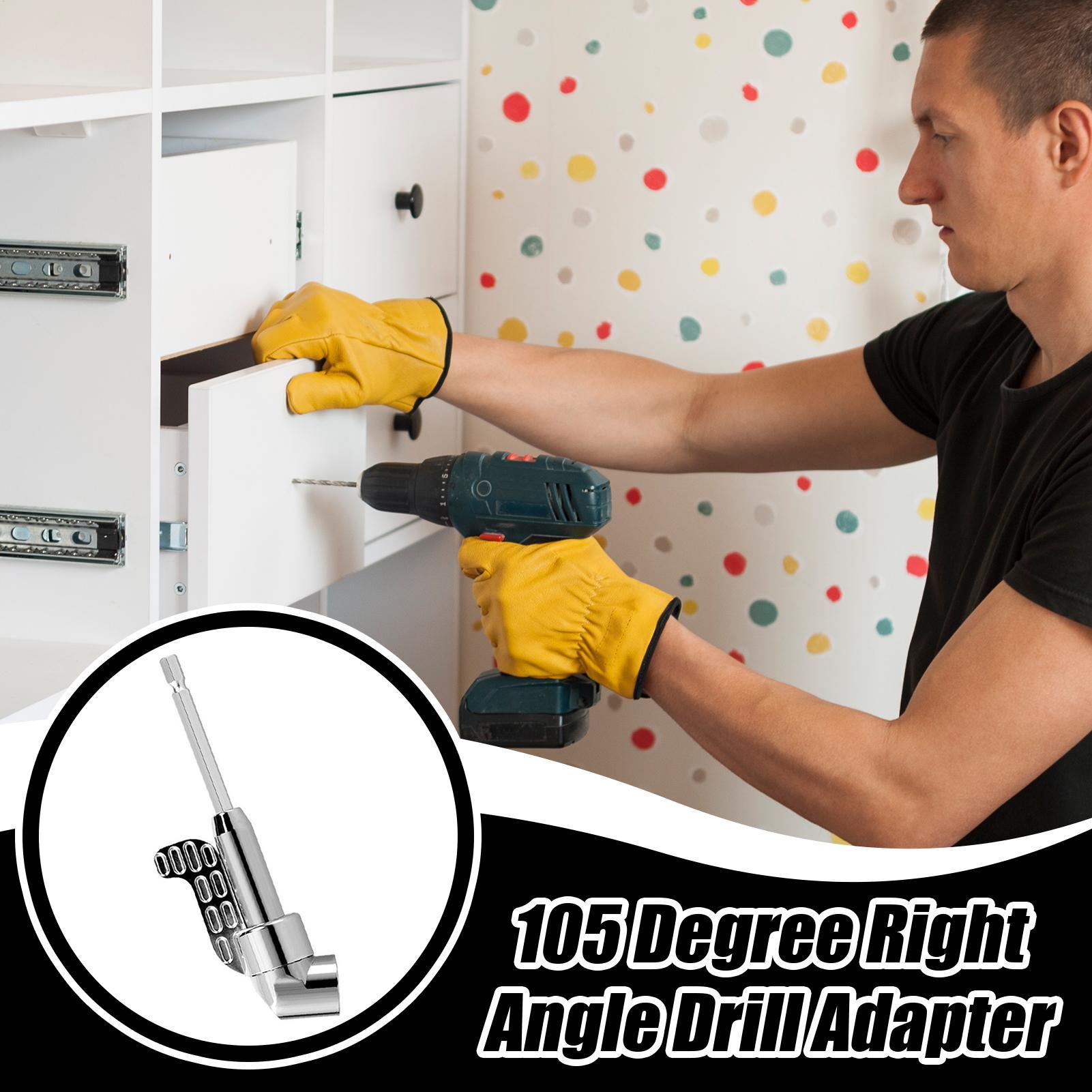 

Угловая насадка для дрели Гибкая насадка-бита Аксессуары для электроинструмента Угловой адаптер для дрели 105 градусов для труднодоступных мест CHINA