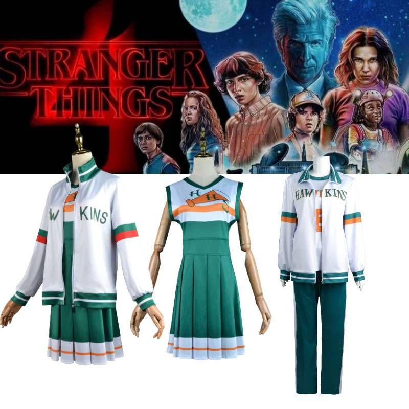 Hawkins Tigers Cheerleader Kostümset für Stranger Things Staffel 4 Cosplay