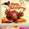 Holiday Home Beautification Autumn Thanksgiving Turkey Window Static Sticker, Decorative Removable PVC Decals, Reusable Glass Clings
