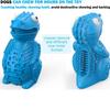 Cute Pet Puzzle Toy Treat-filling Capbbilities for Chew Durable Rubber Dinosaur Dog Teeth Cleaning Toy