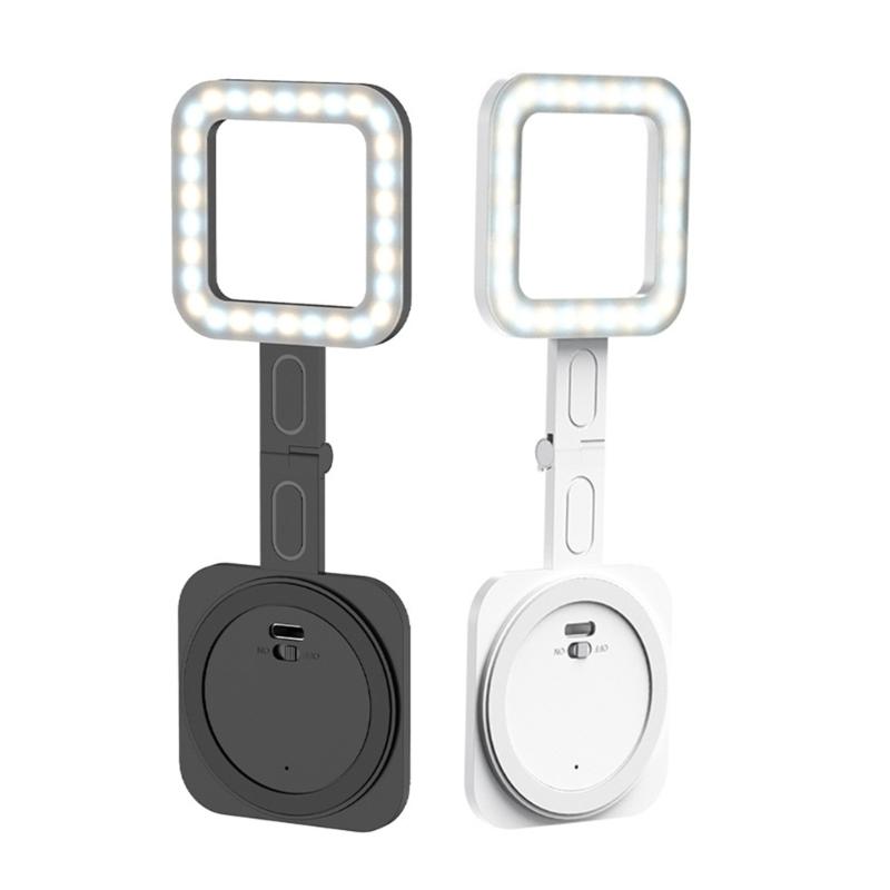 Wiederaufladbares LED-Fülllicht Magnetische Befestigung Für Handy-Content-Ersteller Make-up Einstellbare Temperatur Faltbar