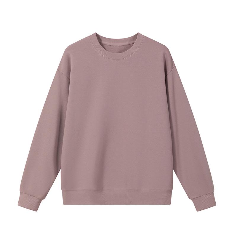 Herrhuvtröja med lös passform, 350g frottébomull, sänkta axlar, rund halsringning och broderad logotyp