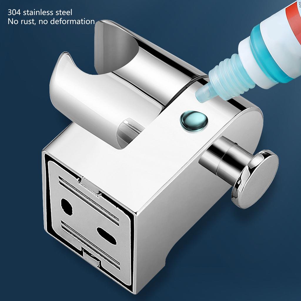 Metal Shower Head Holder Replacement Handheld Showerhead Bracket Bathroom Wall Mounted Shower Wand Holder Enduring