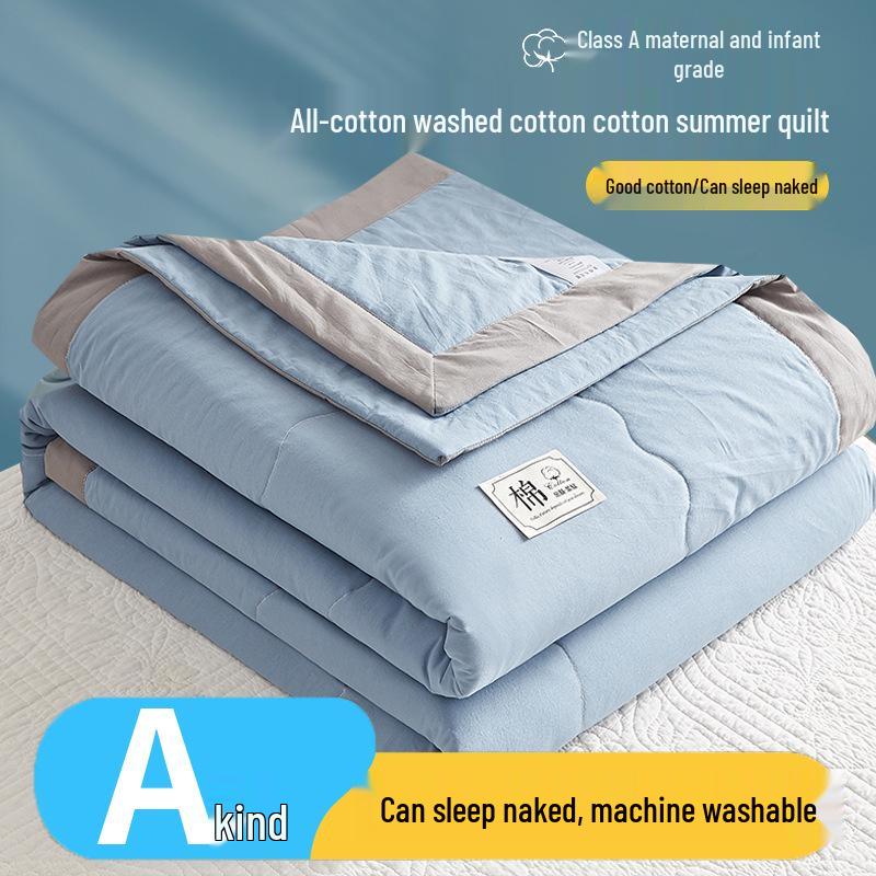 Class A Xinjiang Cotton Summer Quilt: Pure Cotton Cool, Machine Washable, Air Conditioning Friendly, Single Thin Cover and Lining