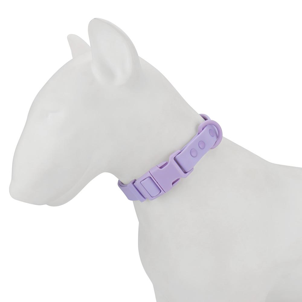 

Candy Color PVC Dog Collar Adjustable Pet Large Cat Necklace Collars for Small Medium Big Dog S for 23-34cm фиолетовый