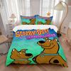 3-teiliges Scooby Doo Scrappy Doo Bettwäsche-Set, Enthält 1 Bettbezug und 2 Kissenbezüge, Ohne Füllung, Weiches und Bequemes Heim-Schlafzimmer-Gewebe, Mode