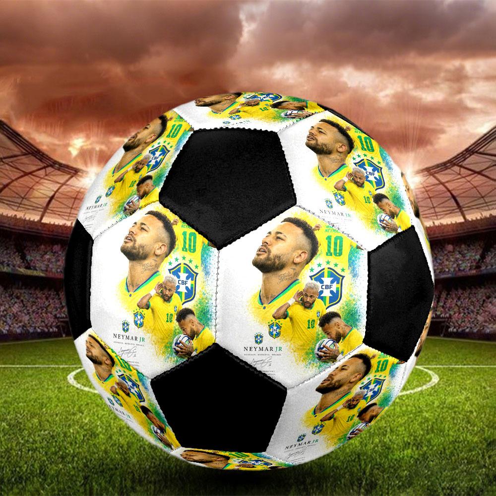 1 pz Pallone da Calcio Neymar Jr Misura 5 Pallone da Calcetto Indoor alla Moda Colorato Gioco in Giardino - Ottimo Regalo per Appassionati di Sport HE37