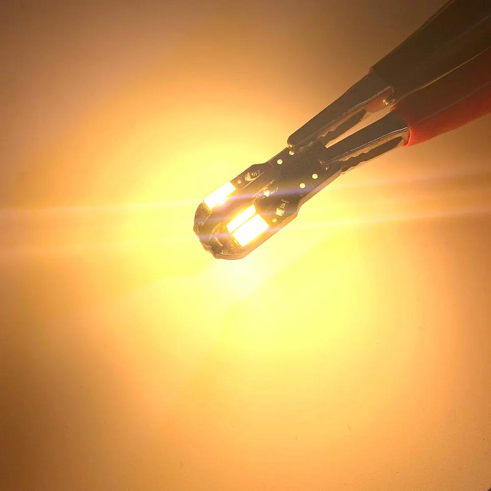 10pcs Bright Error-Free LED Bulbs for Car Interior, License Plate & Signal/Parking Lights
