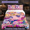Personalized 3Pcs Bedding SetSailor Moon Custom Text Duvet Cover Pillowcase Set Bedroom Gift
