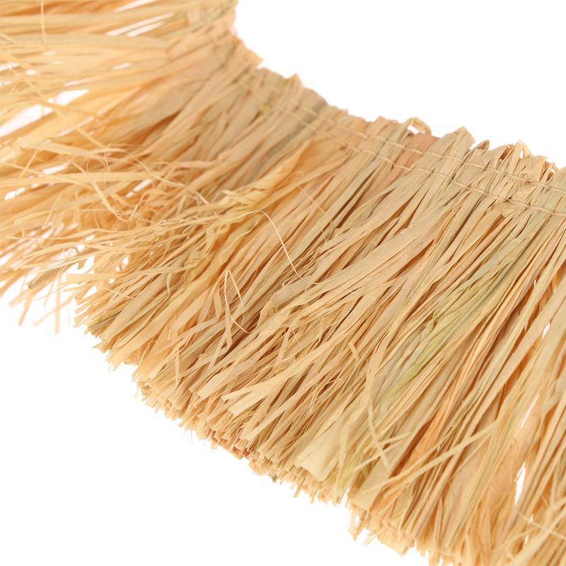 Suministro Natural para el Hogar Adorno para Casa de Huéspedes Borlas de Paja Guirnalda de Hierba Lafite Decoración de Pared de Fondo Adorno de Flecos de Yute