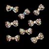 10pcs Nail Art Tips Stickers Decor Bowknot Alloy Jewelry Multicolor Glitter Rhinestone