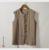 Men's Retro Style Loose Cotton & Linen Sleeveless Vest
